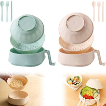 (Beige+Green, -) Ramen keitin kulho setti, puikot