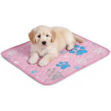 (Pink, M: 23.6"X19.7") Chladicí podložka pro psy na léto, přenosná, pratelná