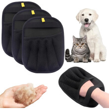 (3 Pcs, color_name) 1er-Haarentfernungs-Handschuh, elektrostatisch, für Katzen, Hunde, Fell