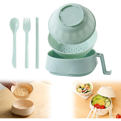 (Green, -) Set cocina ramen trigo, palillos microondas.