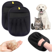 (2 Pcs, color_name) 1er-Haarentfernungs-Handschuh, elektrostatisch, für Katzen, Hunde, Fell