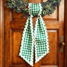 (Green, 1pcs) 1er-Türkranz-Schleife, pink, Polyester, für Ostern, Hochzeit, Party, Deko