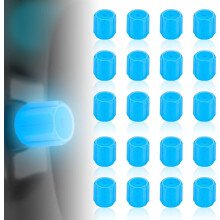 (Blue, -) Glow in The Dark Tire Valve Stem Caps – 20pcs Fluorescent Luminous Covers