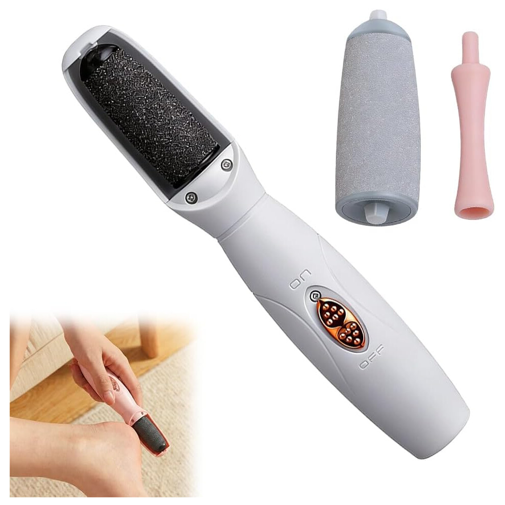 Oimg White (, -) Electric Foot Callus Remover Â Rechargeable Pedicure Grinder For Dead Skin