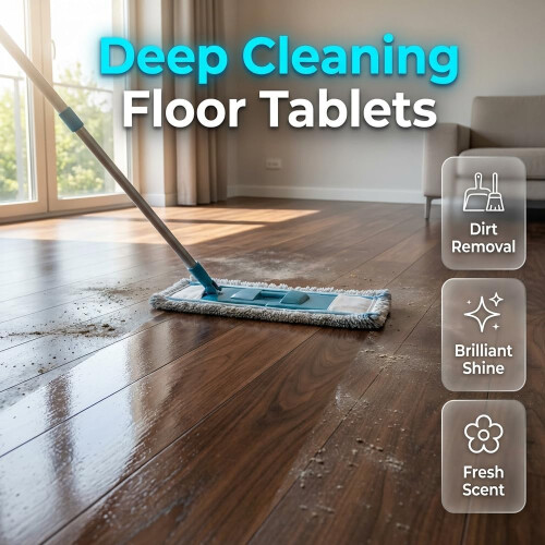 (Blue, 1 Count (Pack of 1)) 120 Multi-Effect Floor Clean Tablets, Multi-Surface Cleaning Solution 1