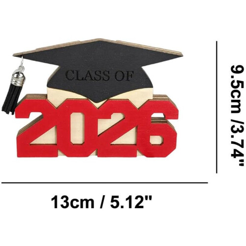 (Red, 1pcs) 2026 valmistujais rahapidike, puu 2
