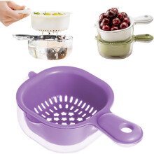 (Purple, -) 1er-Doppelschicht-Abtropfkorb, grün, für Obst, Gemüse, Beeren, Waschbecken