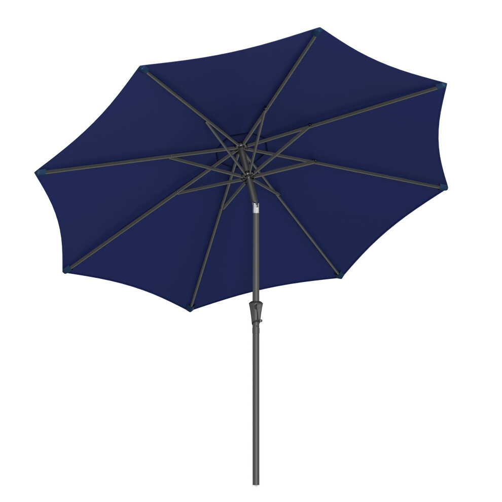 Songmics (Blue) Outdoor Umbrella, 300 Cm Sunshade With Upf 50+, Tilt Function, Parasol For Garden, Pool, Patio, Crank, Beige
