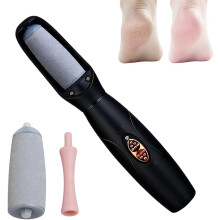 (Black, -) Electric Foot Callus Remover – Rechargeable Pedicure Grinder for Dead Skin
