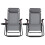 Songmics (Dark Grey) Set of 2 Zero Gravity Chairs, Foldable with Adjustable Headrest, Black 1