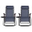 Songmics (Dark Blue) Set of 2 Zero Gravity Chairs, Foldable with Adjustable Headrest, Black 1