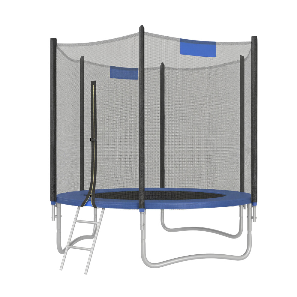 Songmics (Blue) 6 Ft Kids Trampoline, Trampoline With Enclosure Net, Safety Pad, Ladder, Steel Frame Blue