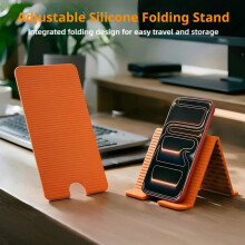 (Orange, 1pcs) Joustava taitettava silikoni puhelinpidike