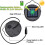 (Black, 2pcs) Capac panou solar 400mAh 7