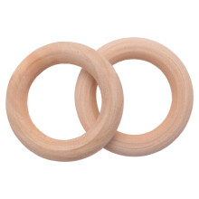 5x Wooden Ring For Crafting DIY Jewelry Making 35mm