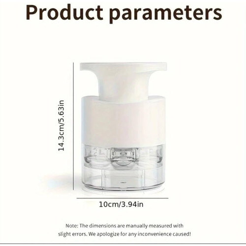 (White, 1set) Cherry Pitter – Quick Release Multi 7-Hole Corer with Base Container 1