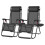 Songmics (Black) Set of 2 Zero Gravity Chairs, Foldable with Adjustable Headrest, Black 2