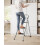 Songmics (Grey) 3-Tier Folding Stool, Step Ladder with Safety Lock, for Home Storage 7