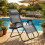 Songmics (Dark Grey) Set of 2 Zero Gravity Chairs, Foldable with Adjustable Headrest, Black 4