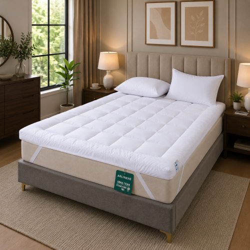 (Super-King) Luxury Mattress Topper Duck Feather & Down Extra Thick Box Constructed Stitched