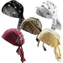 (5pcs-a, color_name) 1er-Kühl-Kopftuch-Set, Paisley, für Motorrad, Helminnenfutter, Unisex