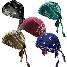 (5pcs-b, color_name) 1er-Kühl-Kopftuch-Set, Paisley, für Motorrad, Helminnenfutter, Unisex