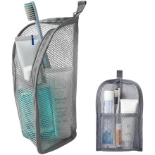 (Grey, -) Standing Toiletry Bag – Portable Lightweight Travel Organizer with EVA Mesh