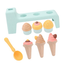 Ice Cream Theme Sand Play Set Toy with Ice Cream Cone Mould For Kids Beach 14 piece set