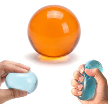 (Orange, -) 1er-Kokosöl-Stressball, blau, nicht klebrig, langsam, für Erwachsene