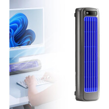 (Gray, -) Ventilateur rafraîchissant portable 3 vitesses, écran tactile LED, USB