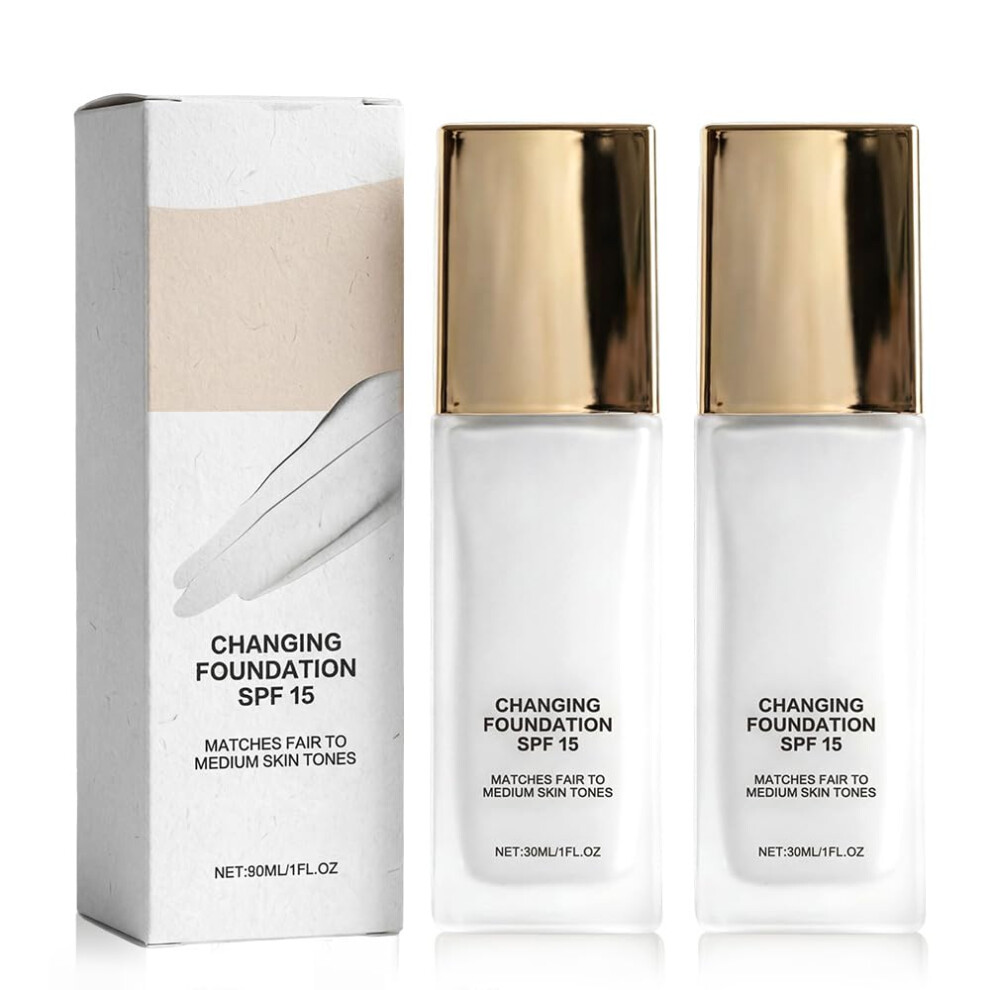 Oimg (2Pcs, -) Color Changing Foundation For Mature Skin Â Hydrating Lightweight Liquid