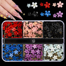 Realistic Press On Flower Nail Decors Waterproof Resin Flowers Nail Art Decors 03