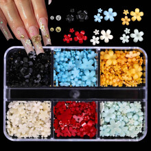 Delicate Flower Blossom Nail Charms NonToxic Resin Decors Nail Art Decorations 04