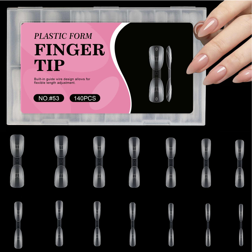 Double Sided French Tip Press On Nail Tip 140Pcs Salon For Home Manicure Use 53