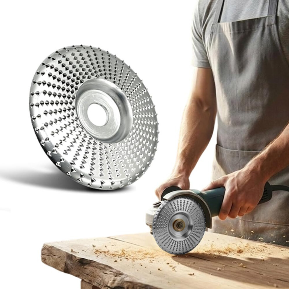 (Silver, -) Angle Grinder Wood Carving Disc Â Shaping Wheel For 4" Grinders 5437706924258
