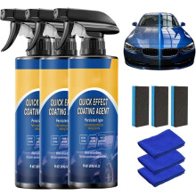 (3 Set, -) Spray céramique avancé action rapide, lavage sans eau, polish verre