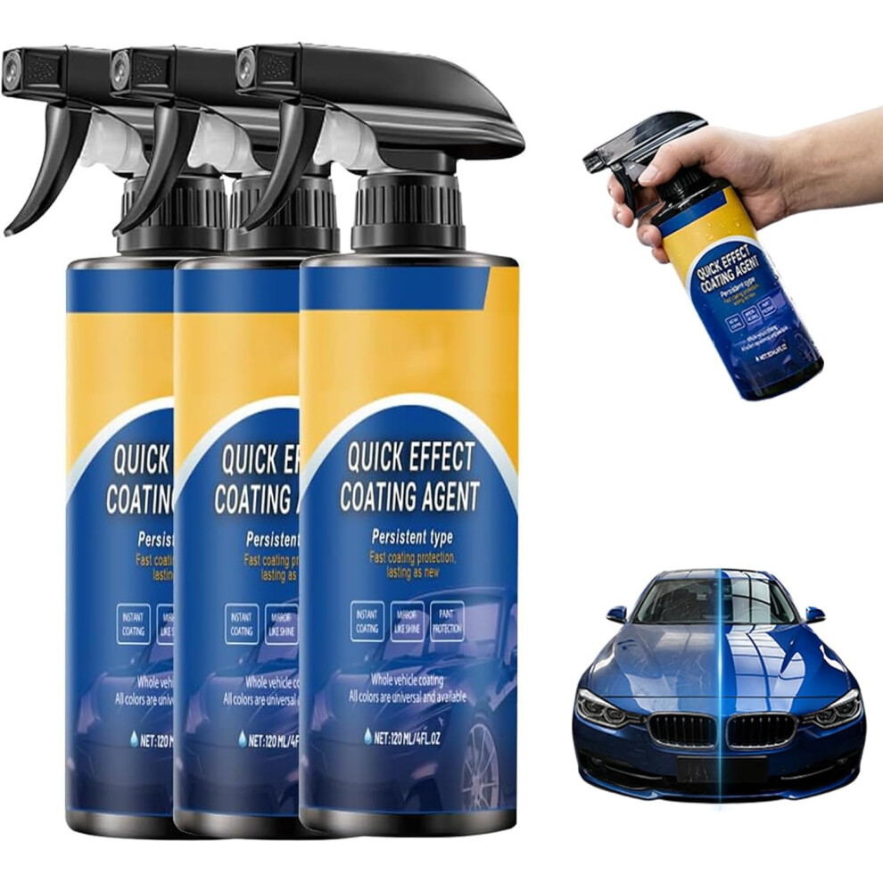 (3 Pcs, -) Advanced Car Quick-Acting Coating Spray Â Waterless Wash & Polish Glass Cleaner 5437706924425