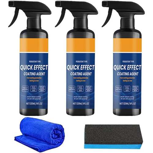 (3 PCS, -) Spray céramique auto effet rapide brillance protection