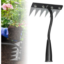 (6 Teeth, -) 1er-Unkrautrechen 2.0, 6 Zähne, Eisen, für Garten, Rasen, Unkraut