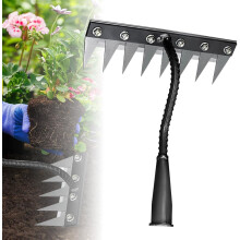 (8 Teeth, -) 1er-Unkrautrechen 2.0, 6 Zähne, Eisen, für Garten, Rasen, Unkraut