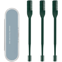 (3pcs Dark Green, -) 2-i-1 neseklipper – dobbeltsidig nesehår kniv, 360 roterende