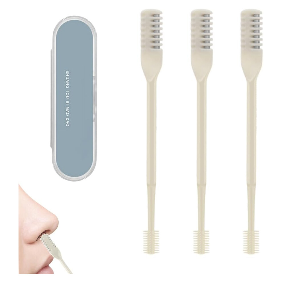 Oimg (Beige*3, -) 2026 2-In-1 Nasal Hair Cutter, 3 Beige Nose Trimmer