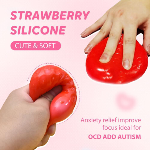 (1pc Transparent, -) Iso mansikka squishy 2