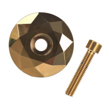Road Bike Stem Headset Top Cap Cover Aluminium Alloys Bike Headset Cover Gold