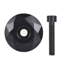 Bicycles Headset Cap Road Bike Stem Headset Top Cap Cover with Screw Cycling Black