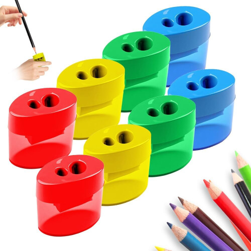 (8pcs Oval, -) 2kpl kynänteroitin kannella