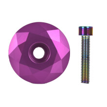 Bicycles Headset Cap Road Bike Stem Headset Top Cap Cover with Screw Cycling Purple