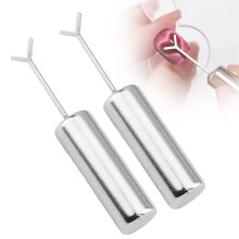 (2Pcs Nail Magnet Set, -) Srdcový magnet na mačacie oko gél lak, DIY súprava na manikúru s Y-tvarovanými vodítkami
