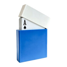 Portable Playing Card Organizers Case For Outdoor Trip And Game Night For 60x97mm blue