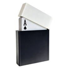 Simple Playing Card Storage Box Magnetic Closure Portable Card For 60x97mm black